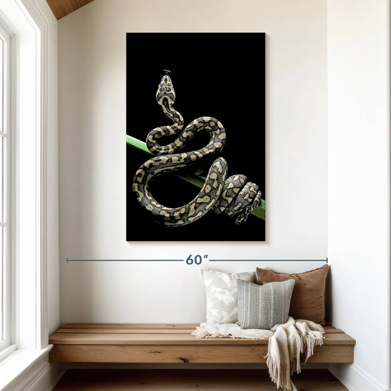 Poised Carpet Python, 48" H x 32" W