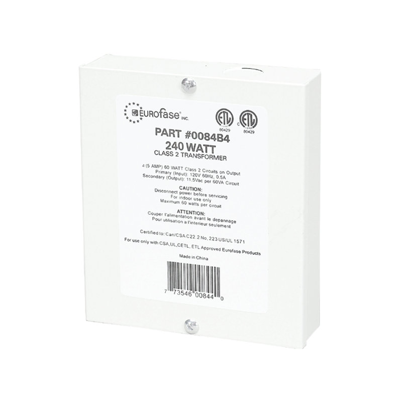 Transformateur 240 watts classe II blanc