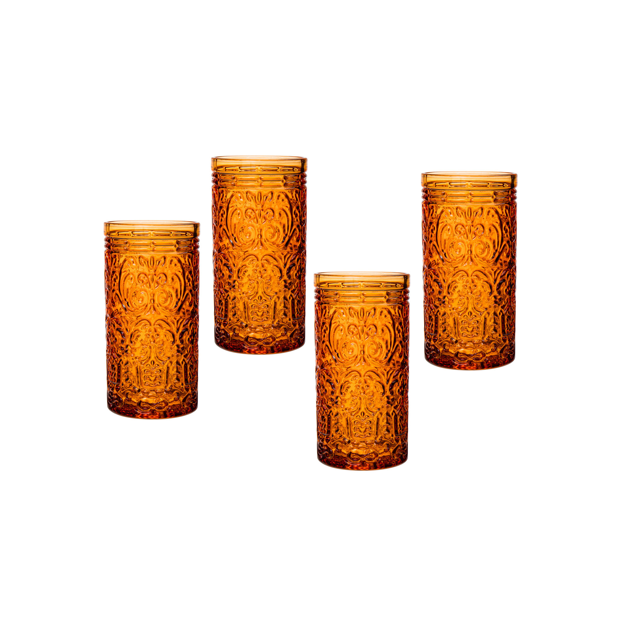 Jax Glass Highball 14 oz, Orange, 4