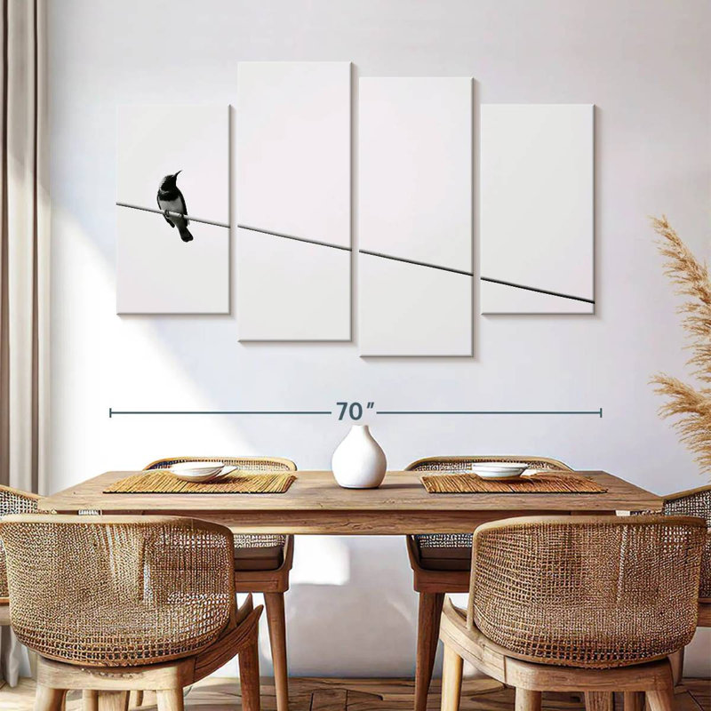 Simple Bird On Wire, H 42 po x l 68 po