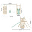 Mercia Tower With Slide & Swing & Baby Swing & Climbing Wall