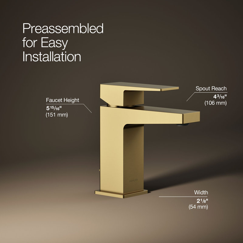 Honesty Single-Handle Bathroom Sink Faucet, 0.5 Gpm, Brass