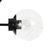 3 - Light Modern Clear Glass Shade Sputnik Semi Flush Mount-123043397