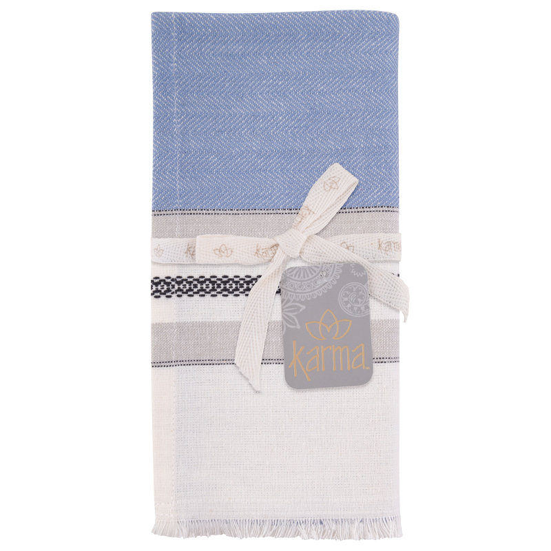 LISBON DINNER NAPKINS CHARCOAL, Blue