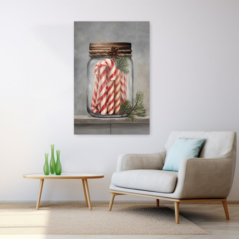 Candy Cane Stash, art contemporain, H 48 po x l 32 po