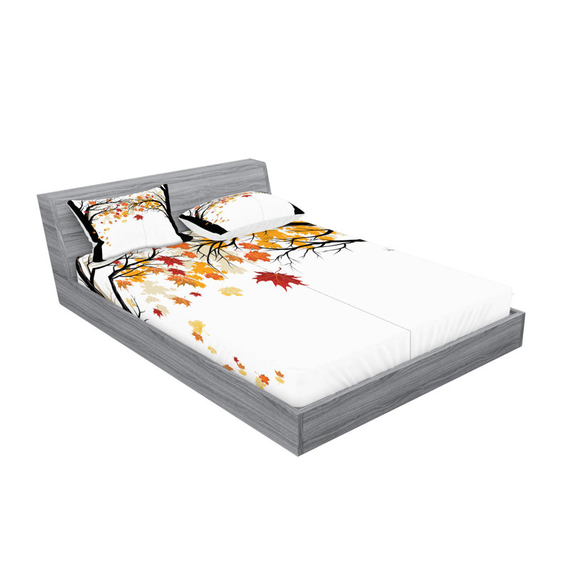 Multicolore drap-housse et coussin décoratif Ambesonne, Ensemble de draps pour très grand lit californien
