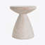 Table d'appoint d'extérieur / d'intérieur en béton léger, finition travertin