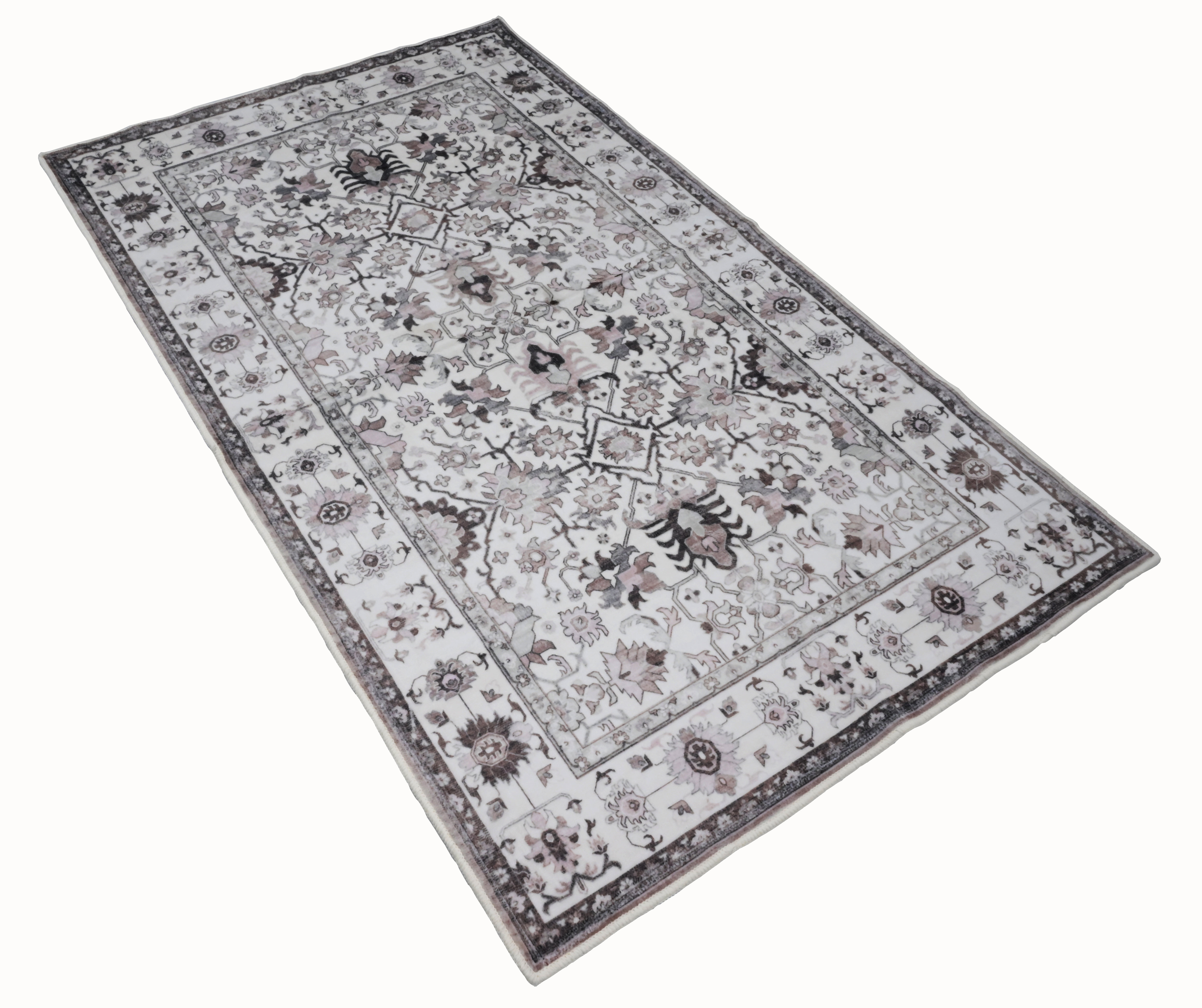 Fleur De Lis Living Bibb Home Washable Flannel Printed Area Rug with ...