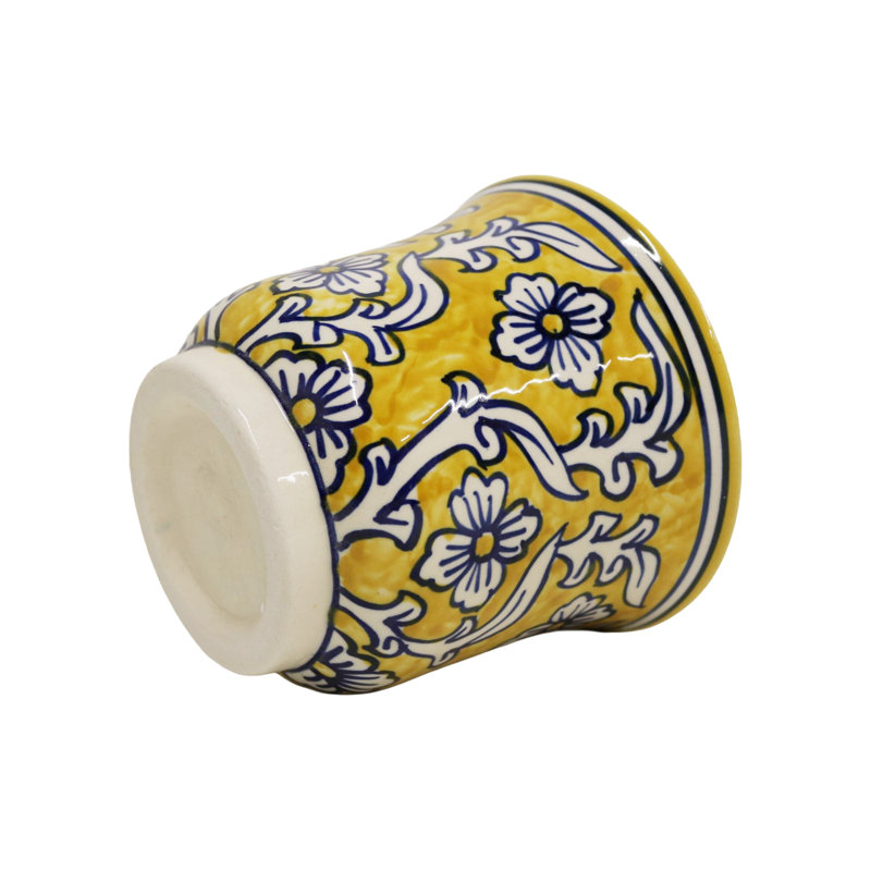 Jardinière en céramique Home & Manor - jaune, Jaune