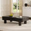 Table basse de 42 po avec rangement caché, panneau cannelé, salon Mid-Century moderne-1859643197