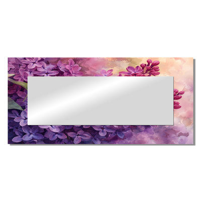Lilacs In The Garden Realism II - Floral Decorative Mirror Wall Art - Printed On Metal