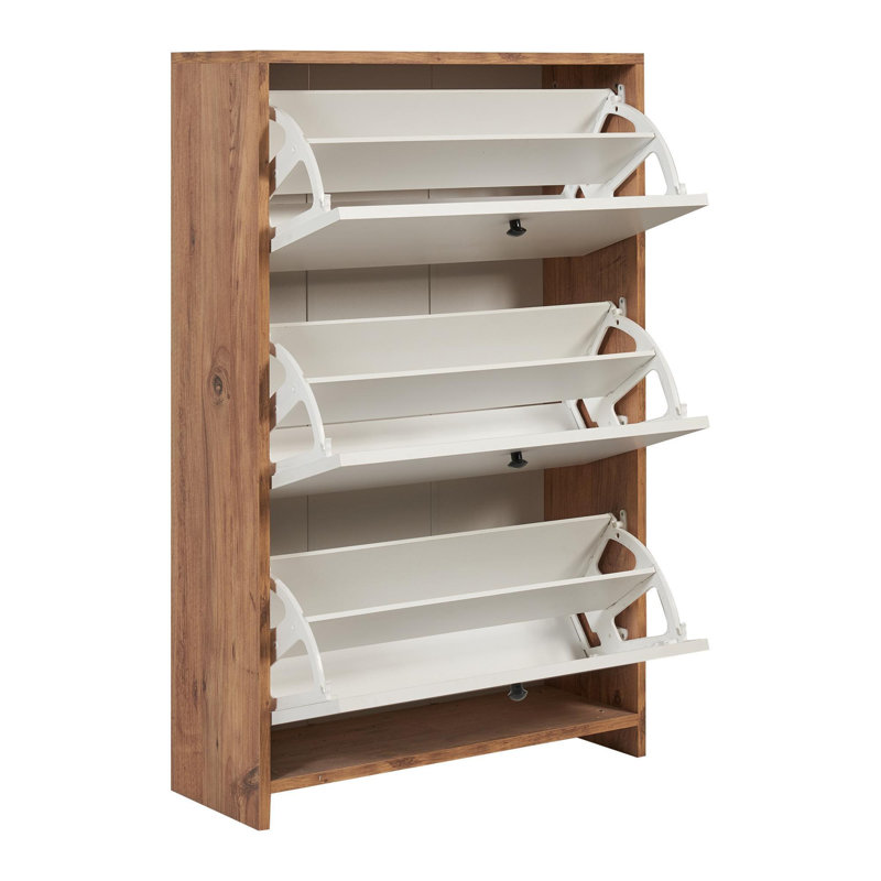 Marayla Shoe Storage Cabinet, Atlantic Pine White