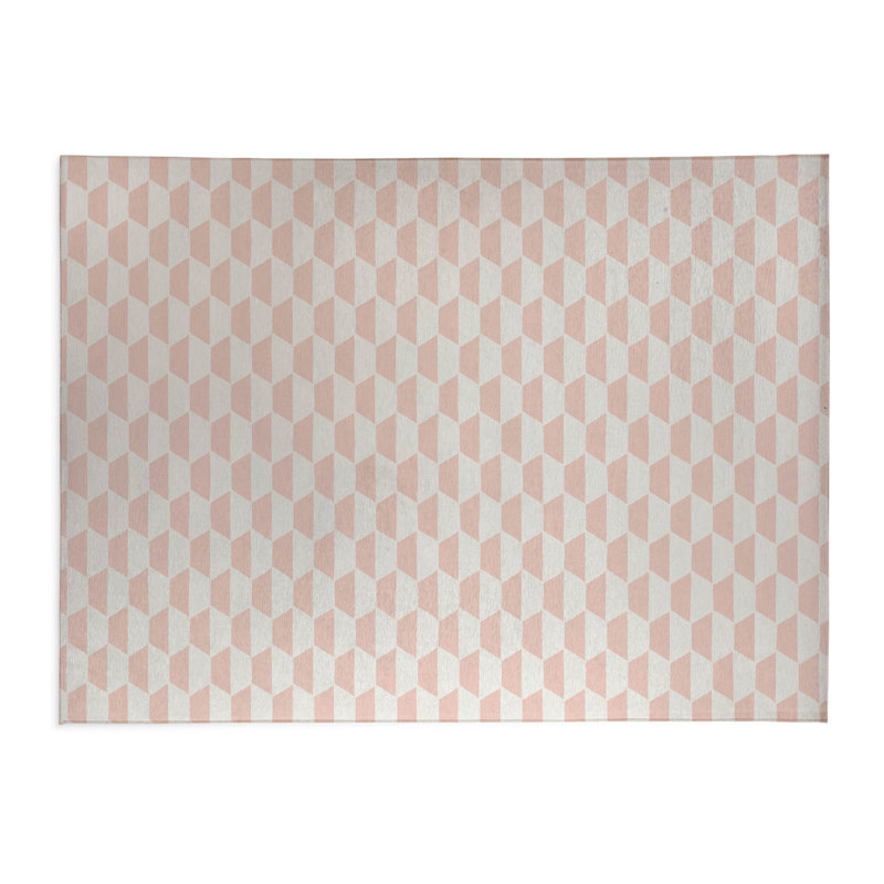 Hex Kids Play Mat, Rectangle 5' x 7', Pink