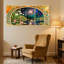 Nénuphar et galaxie, ensemble de 3 reproductions d'art sur toile-954499081