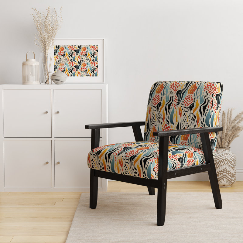 Chaise avec accoudoirs rembourrée Abstract Modern