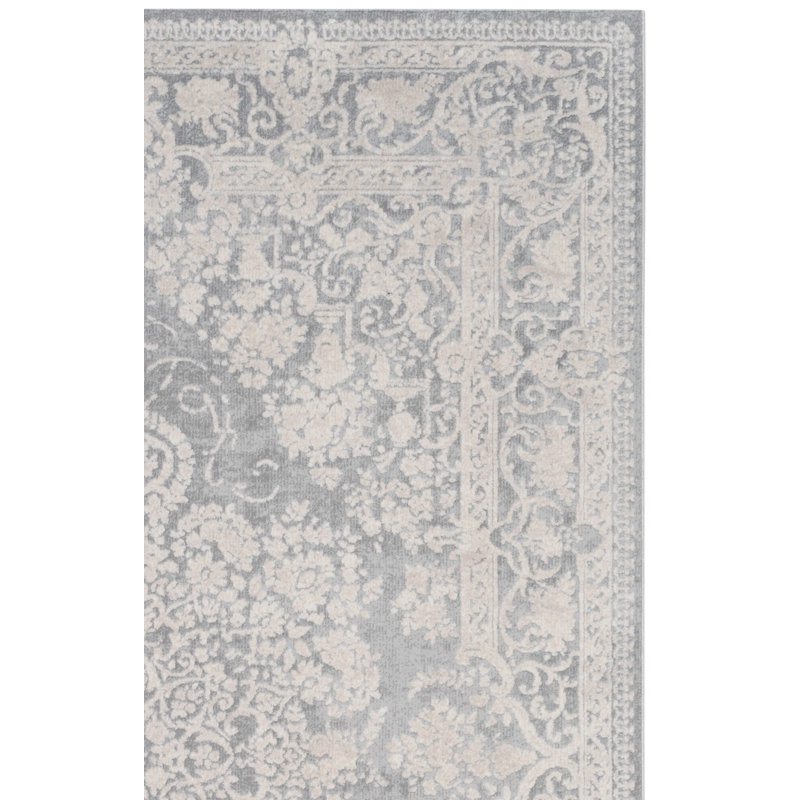 Tapis oriental gris clair / crème Calidia, Rectangle 9 pi x 12 pi