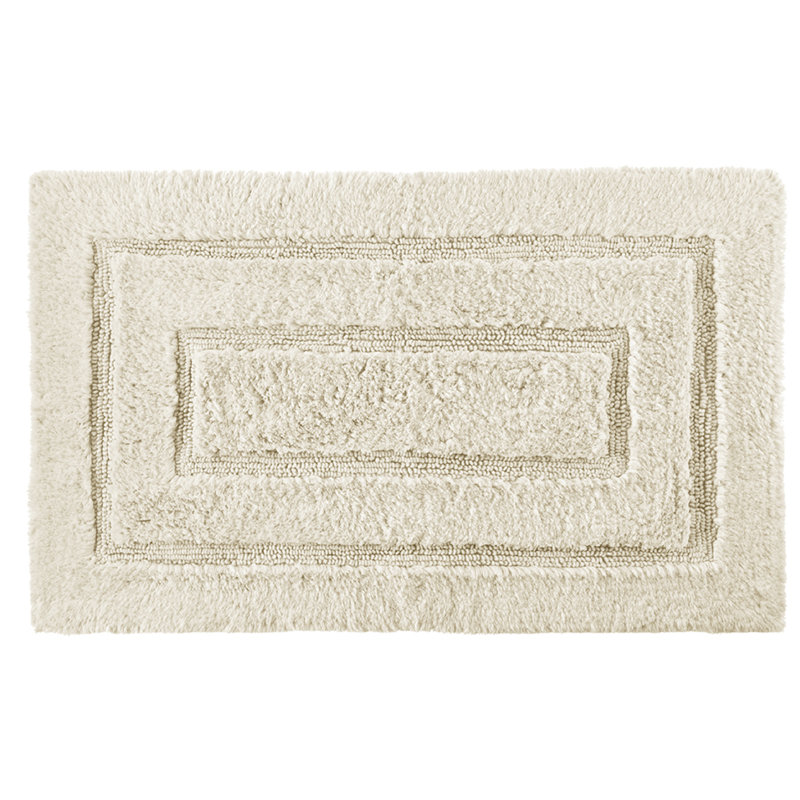 Apolonia Cotton Non-Slip Bath Rug, 20" H x 32" W, Ivory