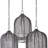 Set of Three Black Distressed Geometric Metal Lantern Candle Holders