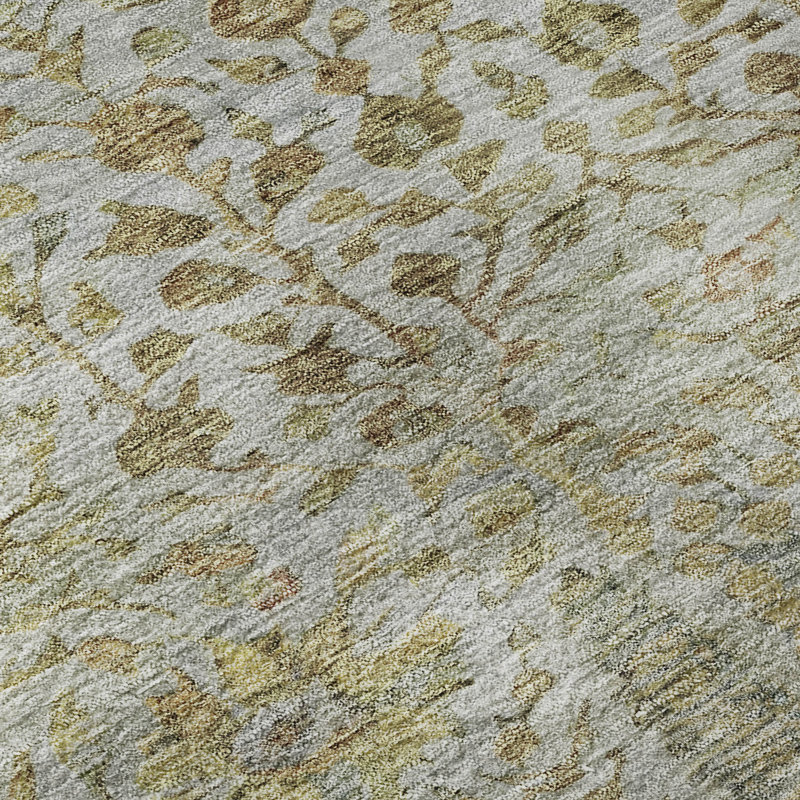 Premium Machine Washable Mayfield AMF2053 Americana Rug, 8' x 10', Linen