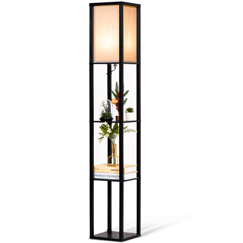 162.7cm Oil Rubbed Traditional Floor Lamp, Black