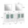 Arroyos 84'' Double Bathroom Vanity with Ceramic Top with Mirror