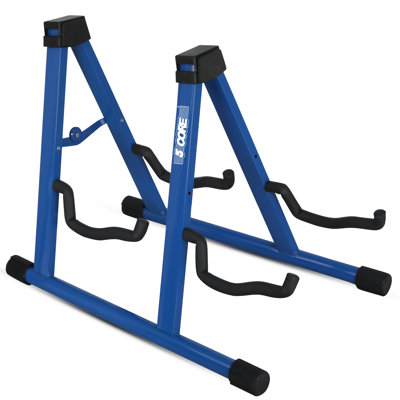 5 Core Double Guitar Stand A Frame Shape w Soft Foam Arms Non Slip Rubber Supports Acoustic Electric Bass Ukulele Banjo