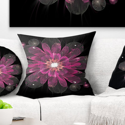 Coussin floral à fleur brillante