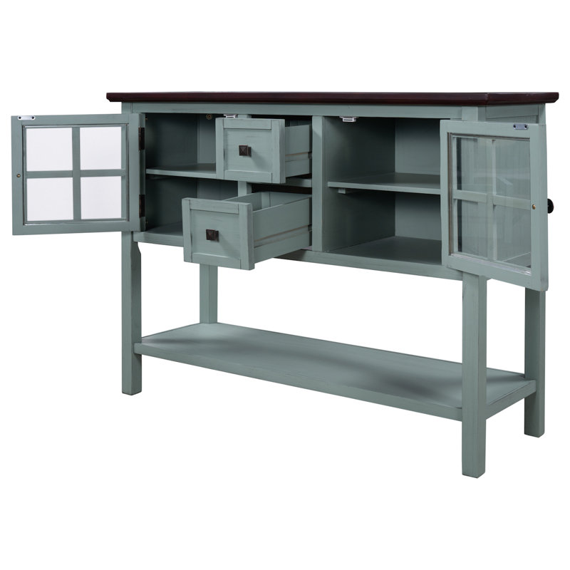 Console 45 po Mosheim, Brun foncé, Vert