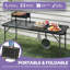 Table de camping rectangulaire pliante pour l'extérieur 70,9 po