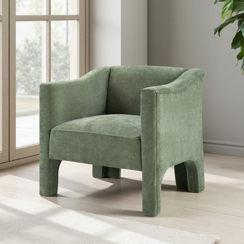 Fauteuil rembourré 29,9 po Modern, Vert