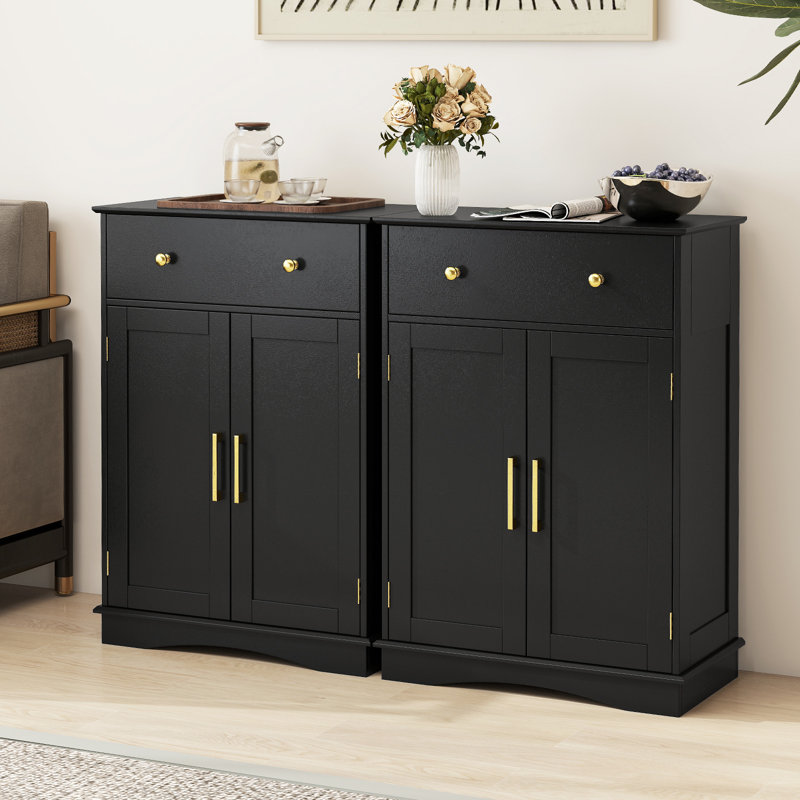 Freestanding Bathroom Cabinet, Black