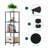4 - Tier Brown Storage Shelf