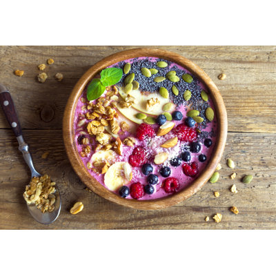 Smoothie bowl. 1 Piece Wrapped Canvas Wall Art