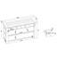 Console en bois de pin massif 48 po, table d'appoint moderne avec 3 tiroirs de rangement et 2 tablettes-121330055