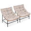 Ensemble de 2 chaises longues avec coussins Ouseman
