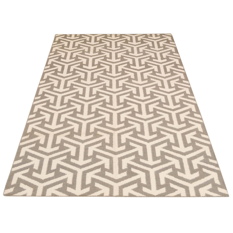 Geometric Hand Woven Area Rug, Rectangle 120 x 180cm