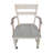 Neven Unfinished Solid Wood Armchair with Casters