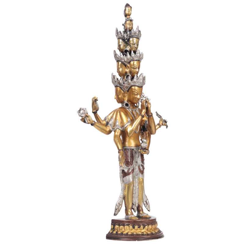 Divinité bouddhiste tibétaine à onze têtes Avalokiteshvara