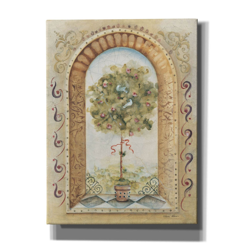 «Topiaire Fresco 2» par Cheri Blum, art mural sur toile, H 54 po x l 40 po x P 1,5 po
