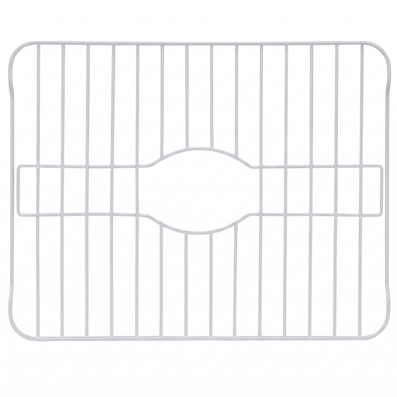 Protecteur d'évier de cuisine blanc moyen | Tapis d'évier de cuisine | Grille de protection pour le fond de l'évier | Garde-vaisselle