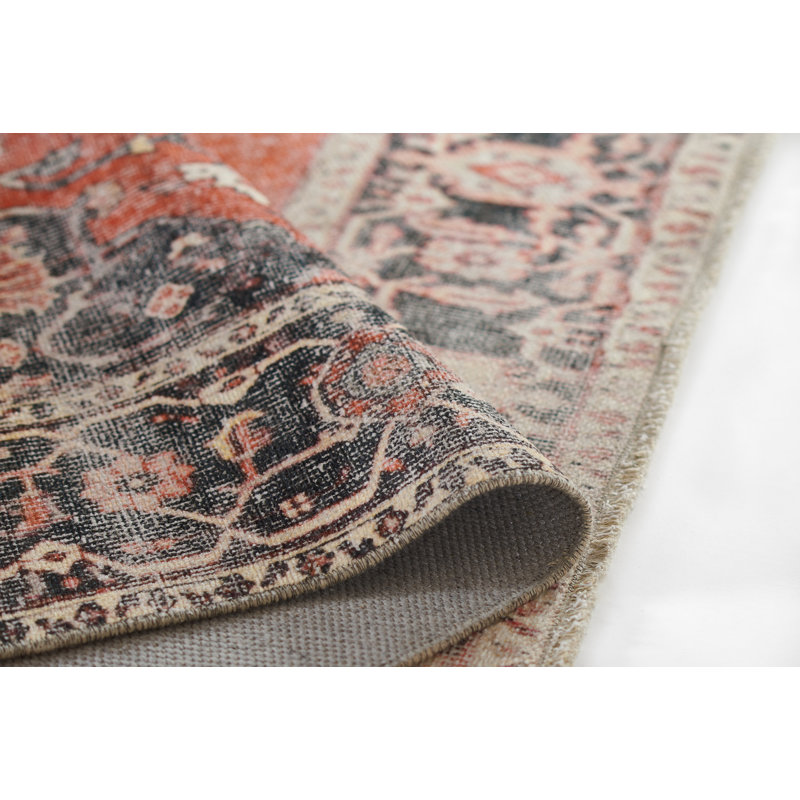 Tapis oriental brun / beige / noir Deyanne, Tapis de couloir 2 pi 3 po x 7 pi 6 po