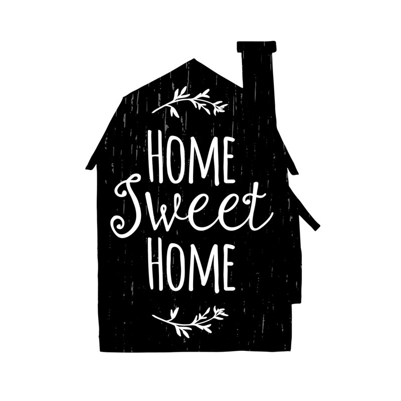 Home Sweet Home - Décoration sur toile de campagne