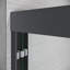 72 po Porte de douche coulissante H, type semi-réglable, verre trempé transparent épais, poignées en acier inoxydable 304, porte d'apparence noire, jeton, caractère unique