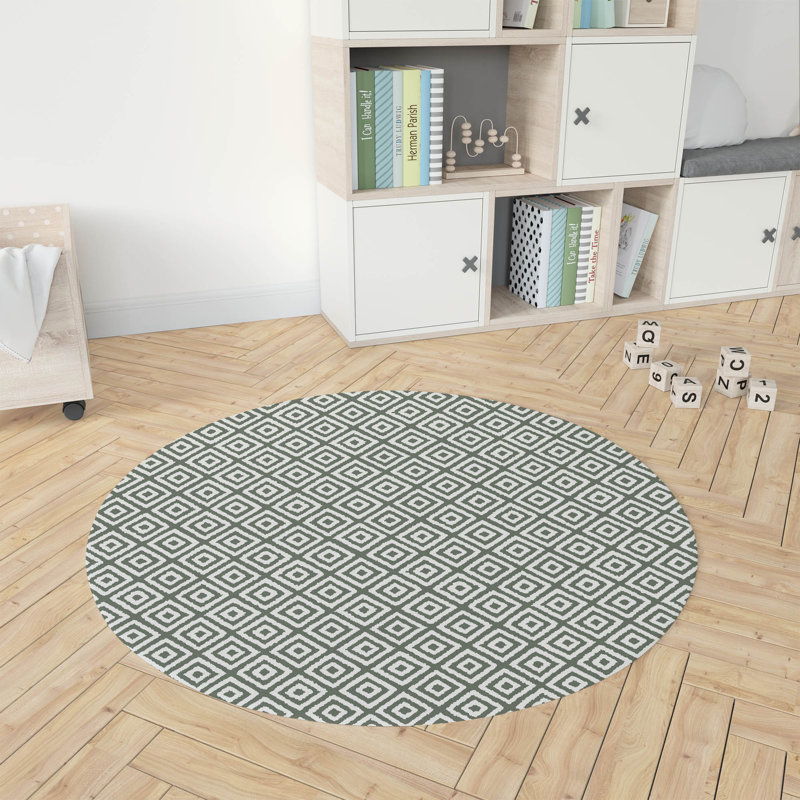 Tapis de jeu Ikat Grunge Slate Kids, Chimichurri / vert