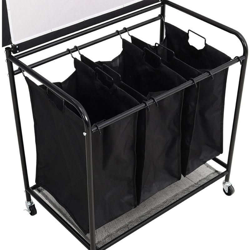 Rosembert Metal Laundry Room Organizer with Wheels