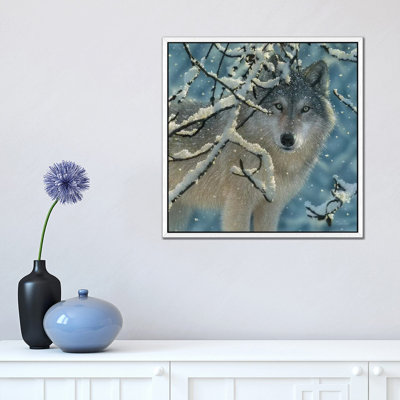 Broken Silence - Grey Wolf, Square by Collin Bogle - Print on Canvas