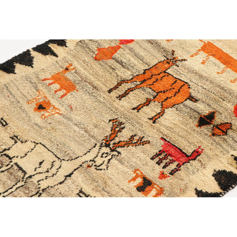 One-of-a-Kind 3'3" X 4'3" Hand Knotted Area Rug