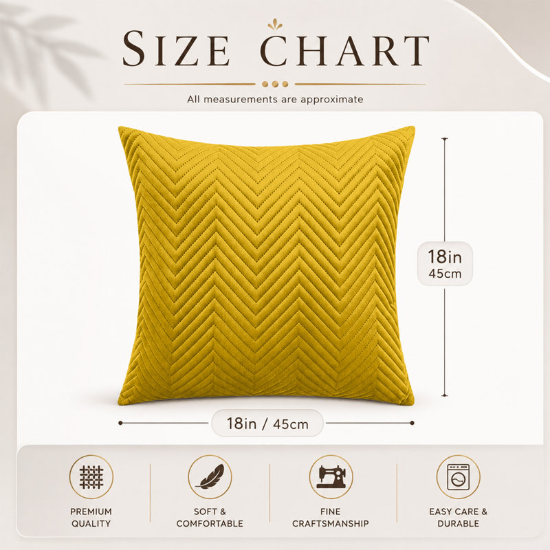 Square Cushion, Ochre