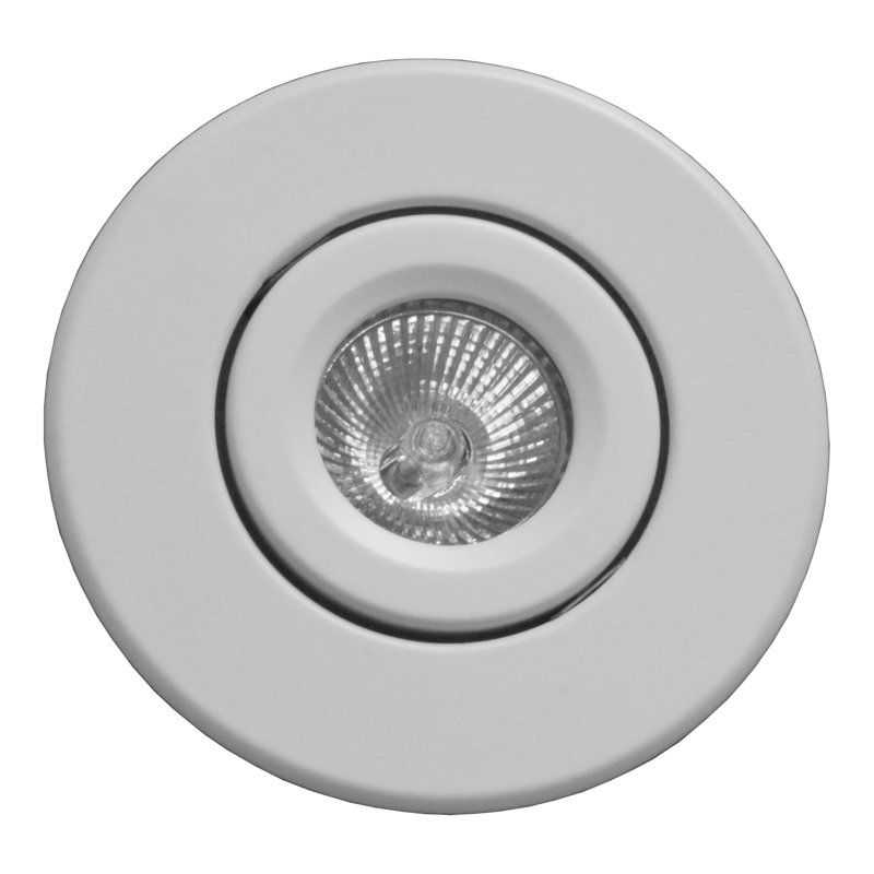 4'' White Adjustable Recessed Gimbal Trim