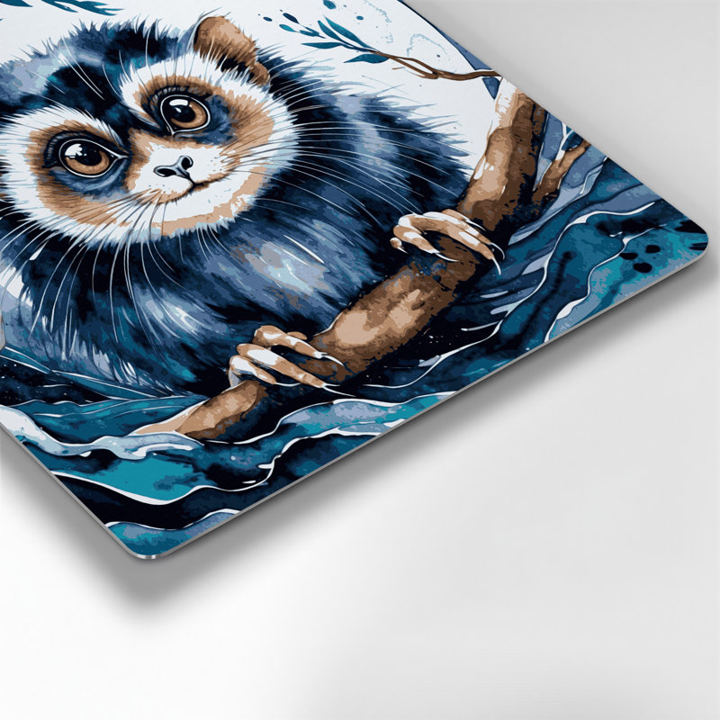 Faune, art mural bleu Loris, H 12 po x l 12 po